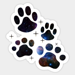 Sparkle Paw Prints Sticker